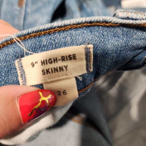 Madewell 9" High-Rise Skinny Jeans Seamed Step-Hem Edition Size 26 - Picture 8 of 10